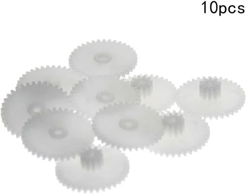 Vista 3 de Bettomshin - 10 engranajes helicoidales de 19x2x6mm/0.75x0.08x0.24"(ODxIDxT) 36102B engranaje de plástico de 0.5 módulos, blanco de alta velocidad