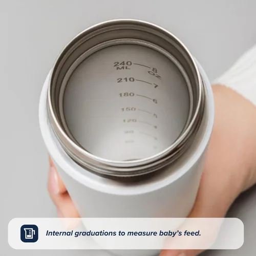 Vista 3 de Nuby RapidCool - Fabricante portátil de biberones, con dispensador de leche en polvo y tapa digital, ideal para biberones de viaje y alimentación