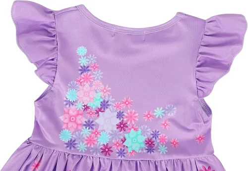 Vista 6 de HenzWorld Disfraz de Mirabel para niñas, vestido mágico de la familia IsabelaMadrigalPepa, disfraz de dibujos animados, traje de fiesta