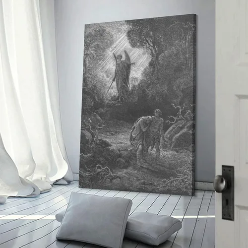 Vista 3 de 20 obras maestras por Gustave Dore - Póster artístico de Adán y Eva expulsados del Edén y arte de pared, póster moderno para decoración