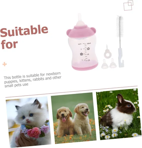 Vista 3 de Botella de alimentación para cachorros, herramienta de alimentación para mascotas, botella para gatos, botella para cachorros, soporte