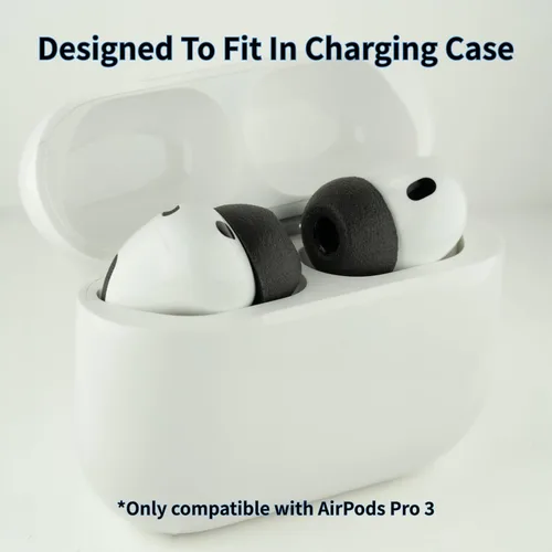 Vista 6 de Comply TrueGrip Almohadillas de repuesto premium de espuma viscoelástica para auriculares Apple AirPods Pro Gen 3 Comodidad duradera, ajuste