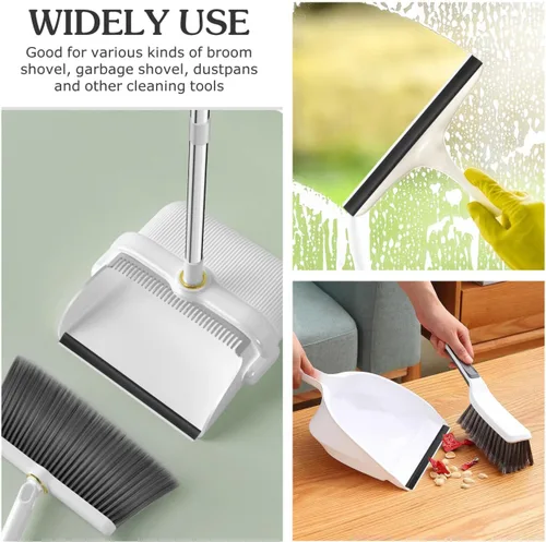 Vista 6 de Angoily 2 tiras de repuesto para borde de recogedor, borde de goma para pala de basura, tiras de presión de entrada de silicona, accesorios