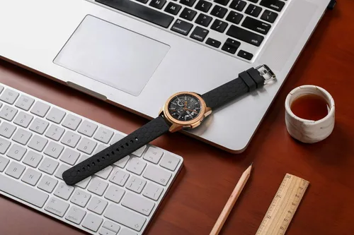 Vista 7 de FitTurn Compatible con Michael Kors Access Bradshaw - Correa de repuesto para reloj inteligente de 0.866 in de silicona de liberación rápida