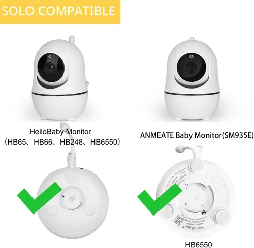 Vista 2 de Soporte flexible para monitor de bebé compatible con HelloBaby HB65/HB6550/HB6558/HB66/HB248, monitor ANMEATE SM935E/SM650, soporte para cámara