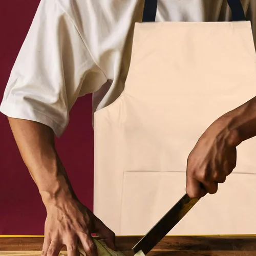 Vista 6 de Ipetboom Delantal de cocina de PVC impermeable para mujeres y hombres, delantal de cintura con bolsillo para trabajo en interiores y uso
