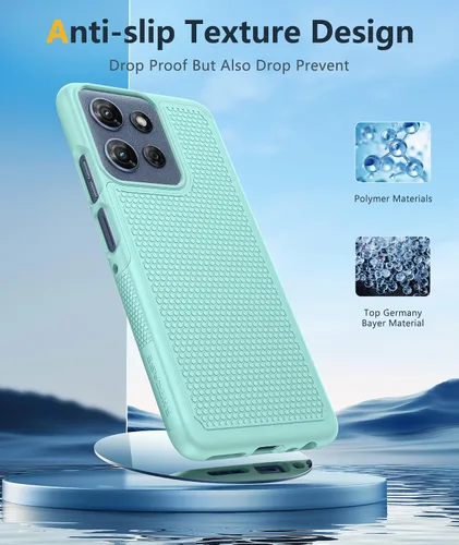 Vista 433 de FNTCASE Funda para iPhone 17 Pro: Fundas delgadas translúcidas de color azul claro compatibles con MagSafe, protección completa de la cámara