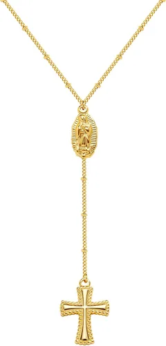 Vista 68 de Collar de cruz para mujeres y niñas, delicado chapado en oro de 14 quilates, gargantilla con dije de cruz que no se deslustra, impermeable, moderno