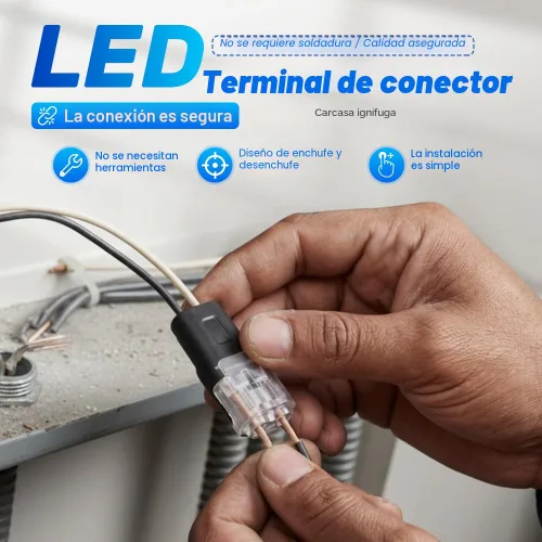 Vista 5 de Conector de doble cable con hebilla de bloqueo, conectores rápidos de alambre de bloqueo ignífugo, adecuado para reparaciones de emergencia, 20
