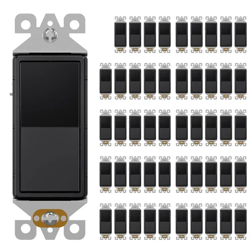 Vista 22 de AIDA Paquete de 1 interruptor de luz basculante Decora de 3 vías, interruptores de luz eléctricos con conexión a tierra automática de 15 amperios