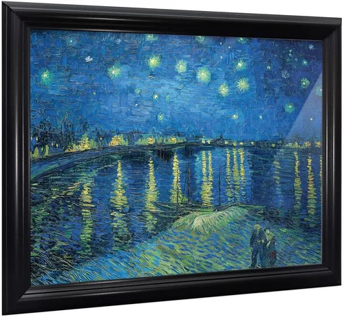 Vista 18 de Vincent Van Gogh - Arte de pared enmarcado con diseño de flores de almendra, maravilloso para exhibir en la cocina, el baño o la decoración