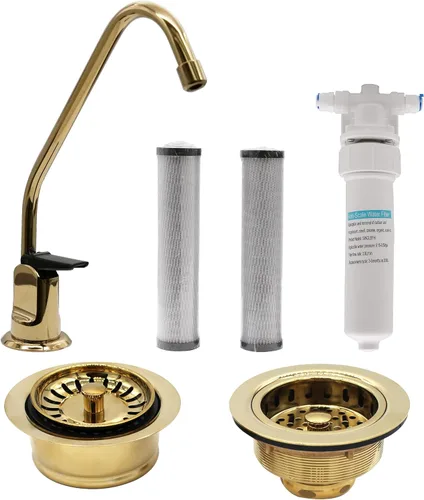 Vista 20 de Westbrass CO133-62 Kit de grifo dispensador de agua fría pura estilo Touch-Flo de 8 pulgadas con filtro, paquete de 2 cartuchos de repuesto, colador