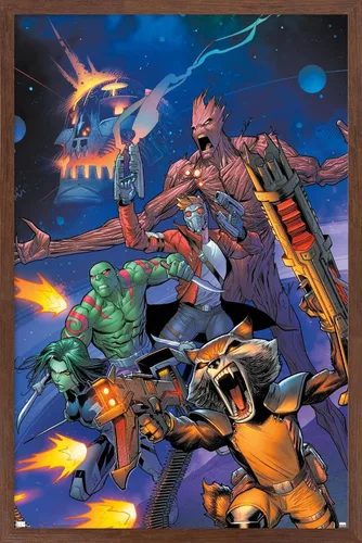 Vista 10 de Trends International Marvel Comics Guardianes de la Galaxia - Póster de pared con gritos grupales, 22.4 pulgadas de largo x 14.7 pulgadas, versión
