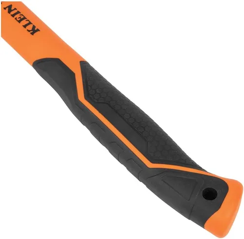 Vista 12 de Klein Tools H80820 Martillo de garra recta, 20 onzas, mango de agarre antideslizante de fibra de vidrio con orificio de sujeción, 13 pulgadas