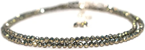 Vista 3 de Collar de cuentas de piedras preciosas de plata 1