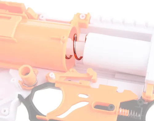 Vista 5 de WORKER Muelle plateado mejorado de 30.9 lbs para Nerf Rival Kronos (XVIII-500) - Blaster Upgrade - 1 juego de muelles