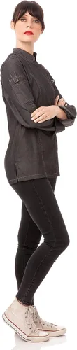 Vista 2 de Chef Works Abrigo de chef de mezclilla Gramercy para mujer
