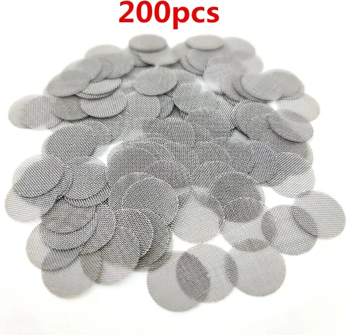 Vista 3 de 200 pantallas de tubo de 3/8, filtros de pantalla de tubo de acero inoxidable pantallas de metal de 0.375 pulgadas con caja de almacenamiento negra