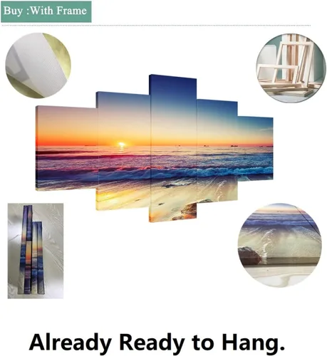 Vista 6 de ViyoK Lienzo decorativo para pared, 5 piezas, impresiones en lienzo, arte de pared, 5 piezas de banderas de Estados Unidos y Venezuela, pintura