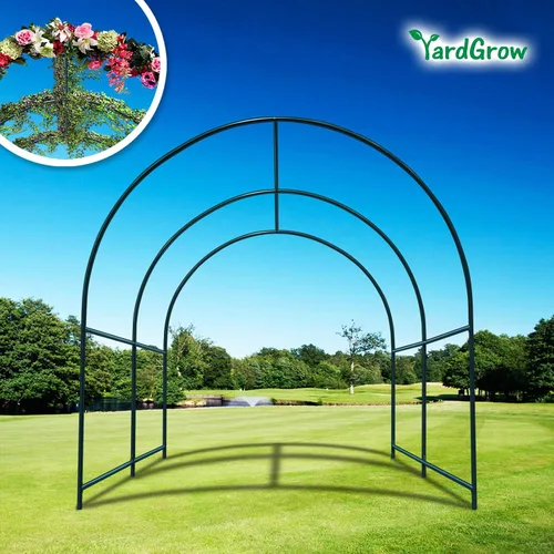 Vista 9 de YardGrow Greenhouse Frames for Larger Hot Garden House Support Arch Frame Climbing Plants/Flowers/Vegetables Outdoor (8.2x7x7.2 FT)