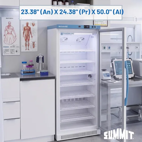 Vista 3 de ACCUCOLD - Refrigerador de vacunas de 8 pies cúbicos, puerta de vidrio