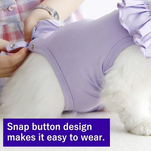 Vista 2 de Traje de recuperación para gatos para heridas abdominales y enfermedades de la piel, camisa quirúrgica transpirable para después de la cirugía