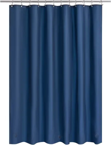 Vista 99 de Barossa Design - Forro de cortina estrecho de PEVA para ducha, con 3 imanes, impermeable, para cabina de baño pequeña, sin PVC, ojales metálicos