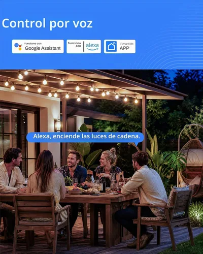 Vista 5 de HBN - Interruptor de salida de enchufe inteligente WiFi para exteriores, compatible con Alexa y Google Assistant, 2,4 GHz