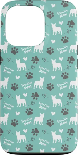 Vista 10 de Frenchie Mom French Bulldog Mom Blue Women Case for iPhone 17