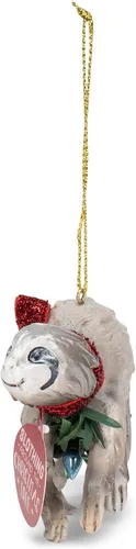 Vista 3 de DEMDACO Perezoso perezoso alrededor del árbol de Navidad, adorno de resina para árbol de Navidad, 3.5 x 2.5 pulgadas