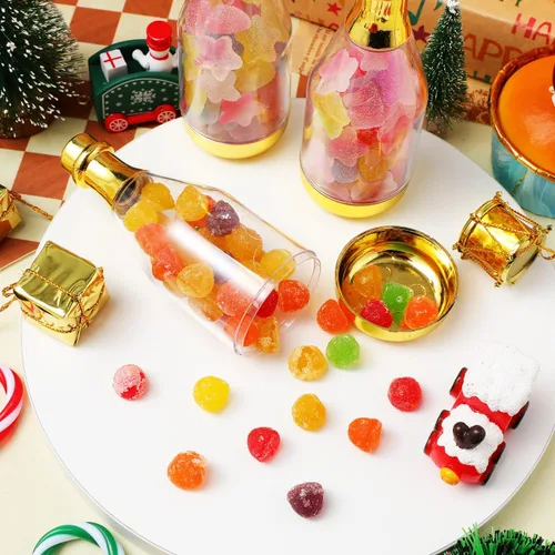 Vista 2 de Ciieeo Caja de dulces de boda, 20 unidades de plástico transparente para golosinas de 4.52 x 1.57 x 1.57 pulgadas, cajas de regalo de fiesta