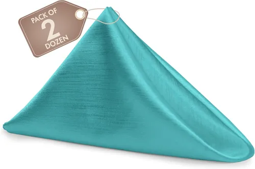 Vista 146 de Ultimate Textile -1 docena - Reversible Shantung Satin - Majestic - Servilletas de tela Majestic de 17 x 17 pulgadas color azul pizarra
