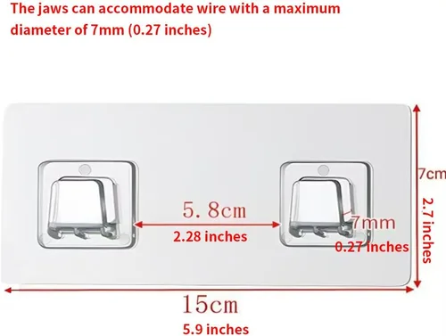 Vista 5 de 4 calcomanías adhesivas de repuesto para cesta de metal plana, ganchos autoadhesivos para cesta de lavandería montada en la pared, estante