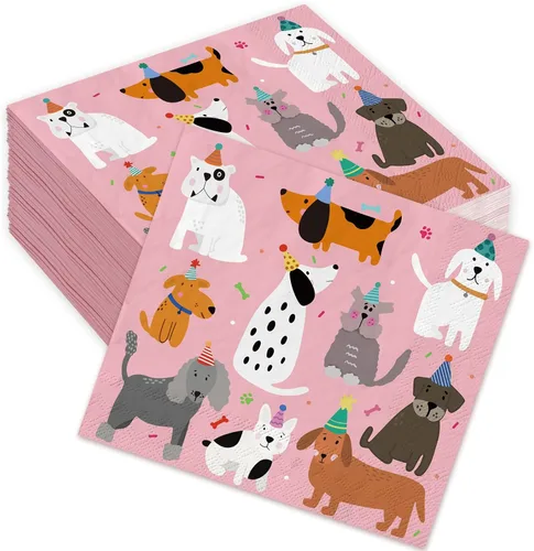 Vista 8 de JarThenaAMCS 100 hojas de servilletas de fiesta de gatos de 5 x 5 pulgadas, desechables para gatitos, servilletas de papel de cóctel coloridas