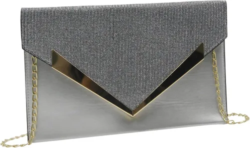 Vista 2 de Caviotess Women Shiny Sequin Envelope Clutch Purse Elegant Evening Bag Shoulder Handbag with Chain Strap