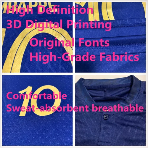 Vista 3 de Camiseta de fútbol para niños, uniformes juveniles, fanáticos del fútbol nacional, camiseta corta para niños y jóvenes
