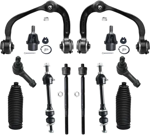 Vista 85 de Detroit Axle – 12 brazos de control superiores e inferiores delanteros con rótulas, barras de unión exteriores e interiores con topes, barras