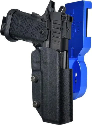 Vista 9 de Black Scorpion Gear Pro - Funda de competición resistente para Staccato P Duo Azul / fibra de carbono
