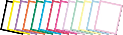 Vista 9 de Basic Border - Papel para impresora láser y de inyección de tinta con membrete - Brights (negro, paquete de 25)
