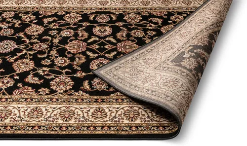 Vista 5 de Well Woven Barclay Collection Sarouk - Alfombra negra de 4 x 5 pies, para entradas, dormitorios pequeños, salas de estar Negro