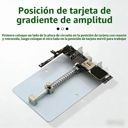 Vista 7 de MAGIKON Soporte para PCB, abrazadera de metal blanco ajustable para soldadura