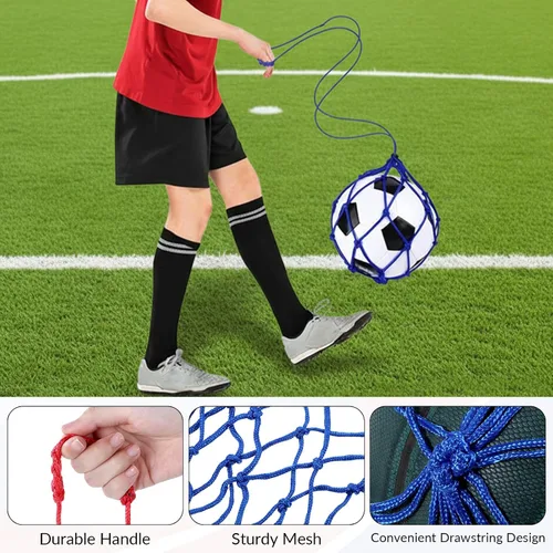 Vista 5 de 2 unidades de pelota de fútbol para entrenamiento de retorno, red de entrenamiento de fútbol para patadas de fútbol, para pelotas de tamaño 3, 4, 5