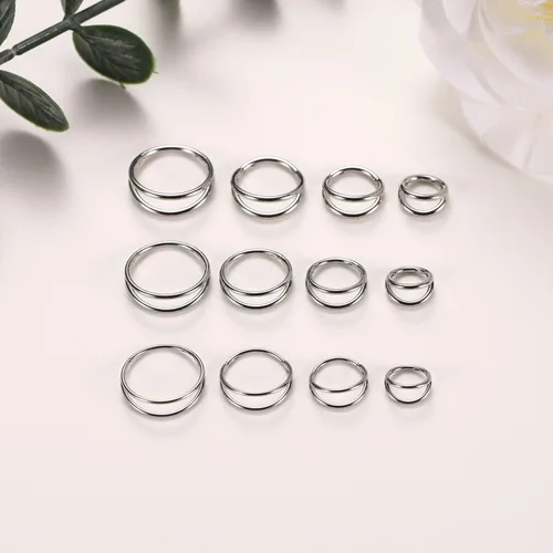 Vista 3 de PEAKLINK 316L Anillo Clicker de Segmento con Bisagra Sin Costuras Aro para Nariz Septum Hélix Conch Joyería de Piercing 5PCS Aretes de Aro Daith