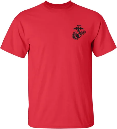 Vista 7 de zerogravitee Camiseta de manga corta para adulto con emblema de los marines Jaspeado oscuro
