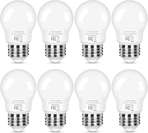 Vista 10 de Brightever 6W Dimmable Ceiling Fan Bulbs, A15 Standard E26 Base Bulb