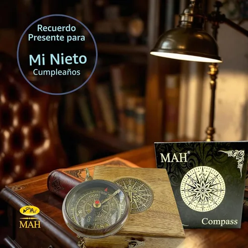 Vista 9 de Brass Compass Gift to My Son Never Forget I Love You, Sentimental Keepsake from Mom Dad Grandparents, Inspirational Guidance Compass Gift for Son