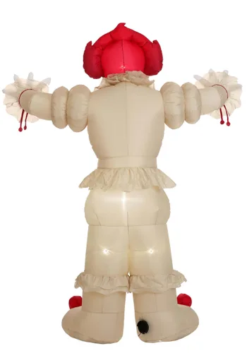 Vista 3 de Decoración Inflable Grande Pennywise de 8 Pies Multicolor