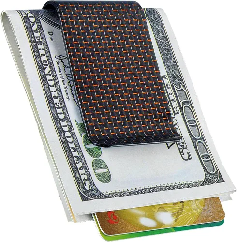 Vista 4 de CL CARBONLIFE Carbon Fiber Wallet Money Clip for Cash and Credit Card, Minimalist Holder Clips for Men (Large, 2.8"x1.5")