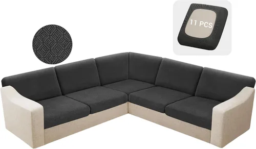 Vista 81 de HDCAXKJ - Fundas impermeables para cojín de sofá modular, fundas elásticas para cojín de sofá de esquina, fundas protectoras de muebles de jacquard