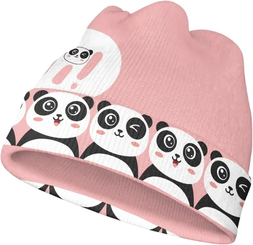 Vista 13 de AmzPrint Gorro térmico de invierno con estampado de lunares blancos y fresas rosadas, talla única